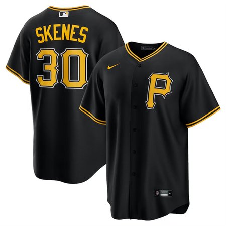 Youth Pittsburgh Pirates #30 Paul Skenes Black Cool Base Stitched Baseball Jersey